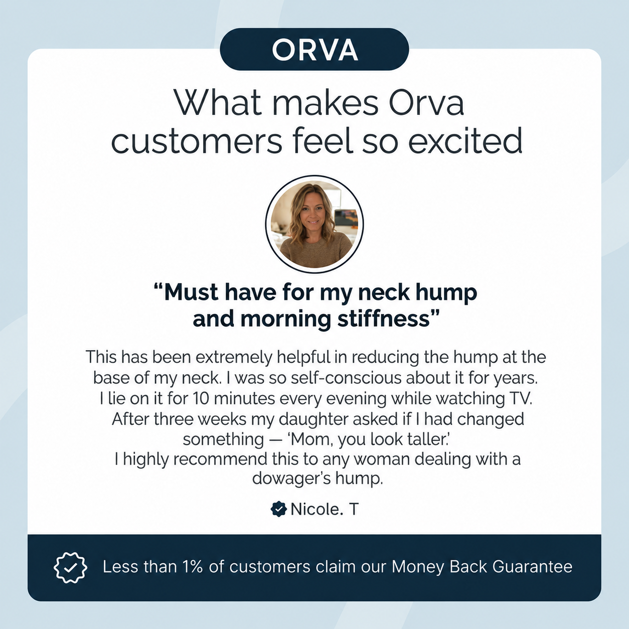 ORVA™ Posture Release Tool Reduces Dowager's Hump & Neck Pain Naturally