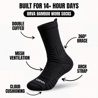 ORVA ShiftGuard™ — Work Socks